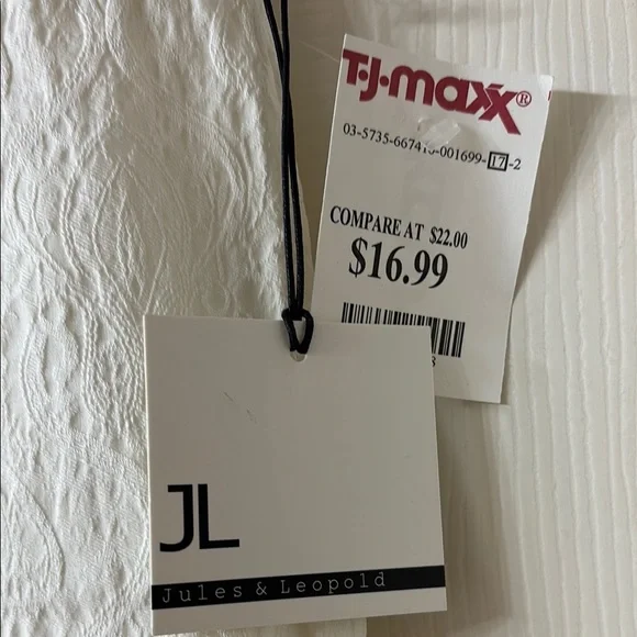 Jules & Leopold White Cropped Pants Ankle Length - Picture 2 of 5